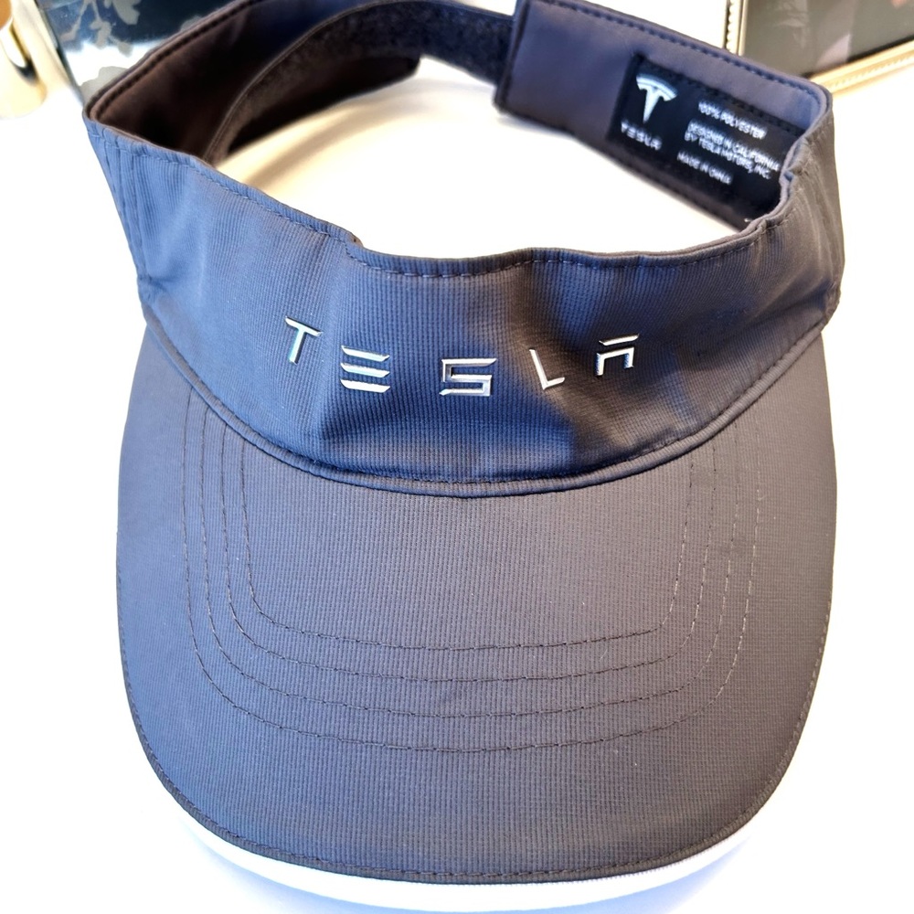 Tesla Charcoal Grey Visor with Silver Logo Unisex